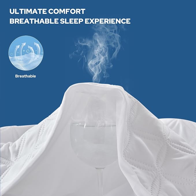 BEDLORE Waterproof Mattress Protector, Queen Size Noiseless Mattress Pad - Image 6