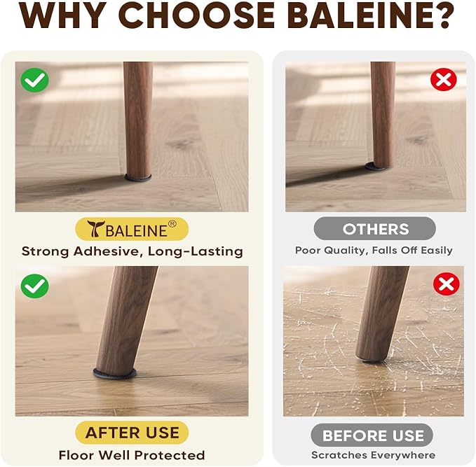 BALEINE 141PCS Felt Furniture Pads, Scratch-Reducing Floor Protectors - Image 3