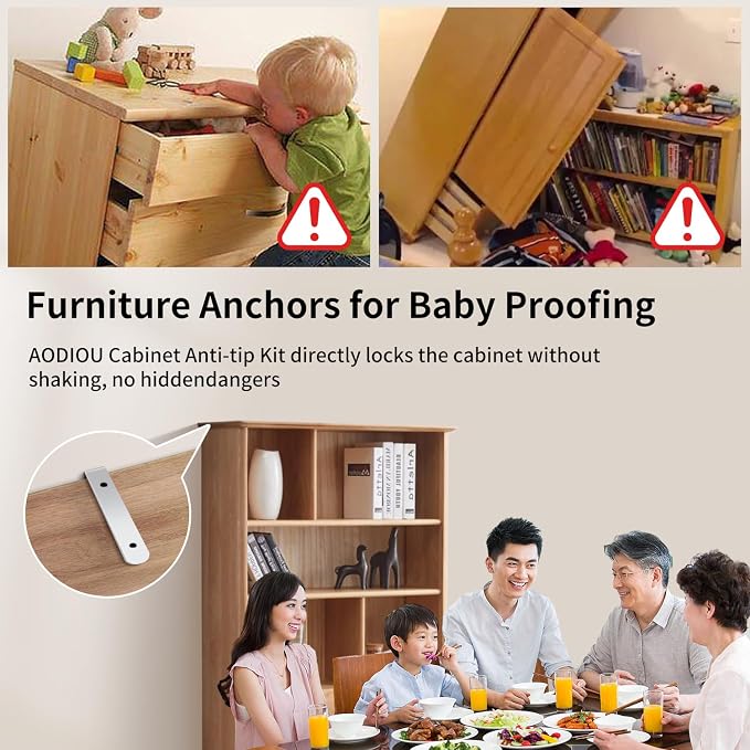 furniture anchors wall safety straps: Anti-Tip Anchor Kit Secure dresser - Image 2