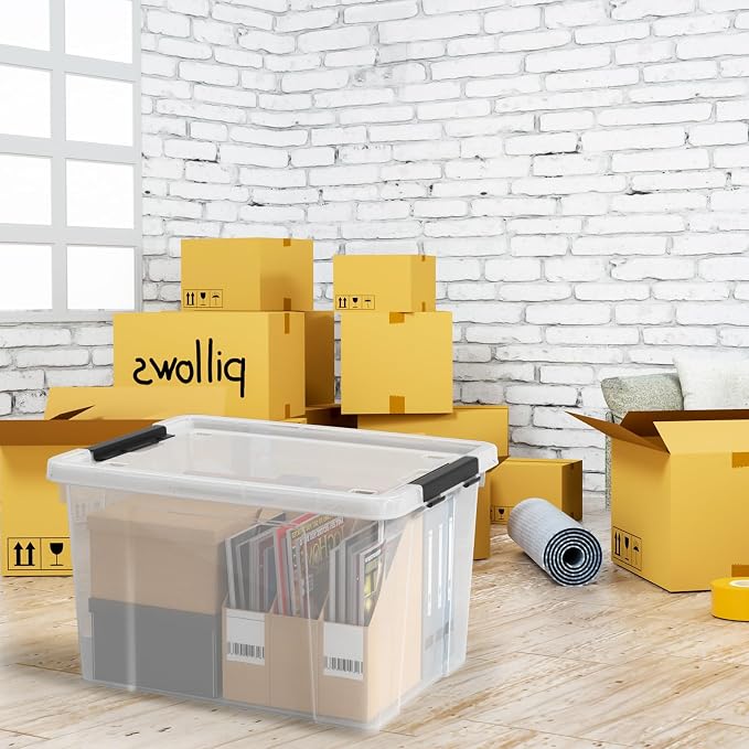 Set of 4 50 L Stackable Plastic Storage Container - Image 4
