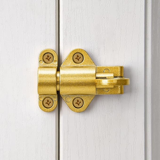 4 Packs Self-Closing Latches，Gold Spring Door Lock，Resilient Bolt Latch - Image 4