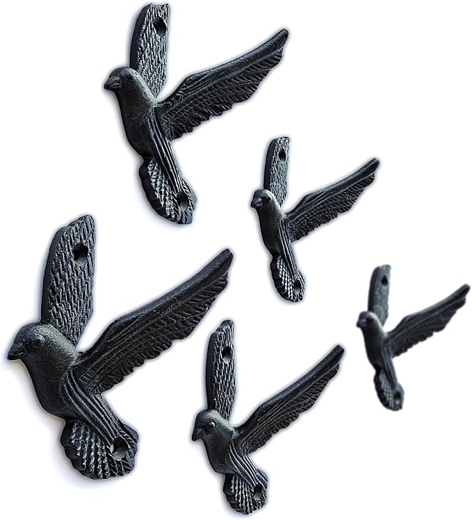 Ambipolar Flying Style Iron Cast Decorative Pigeon Bird Wall Mounted Coat Hooks - Image 8