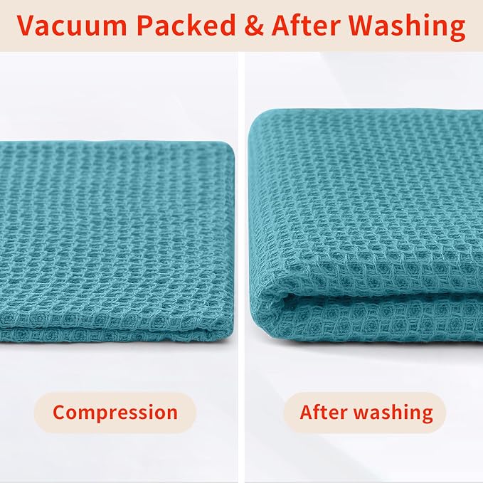Homaxy 100% Cotton Waffle Weave Kitchen Dish Towels, Ultra Soft Absorbent Quick - Image 8