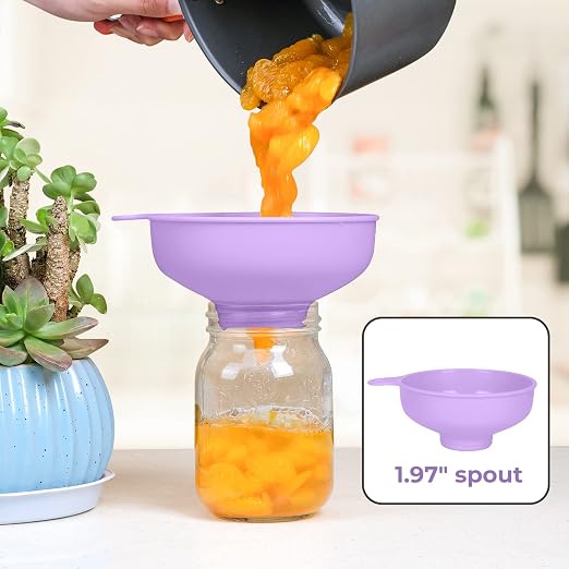 Wide Mouth Kitchen Funnel, Food Grade Plastic Cooking Canning Funnel - Image 4