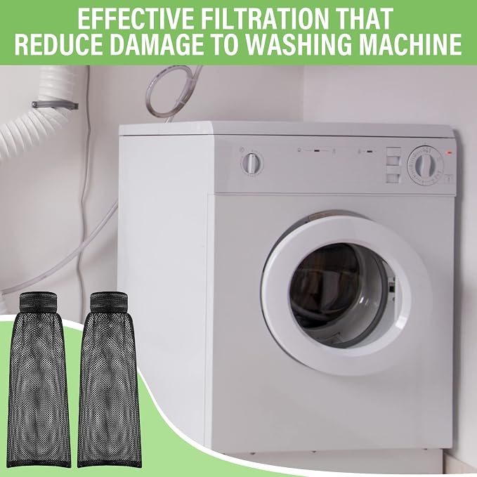 Shappy 24 Pieces Washing Machine Lint Traps and Cable Ties Set 6 Nylon Mesh - Image 5