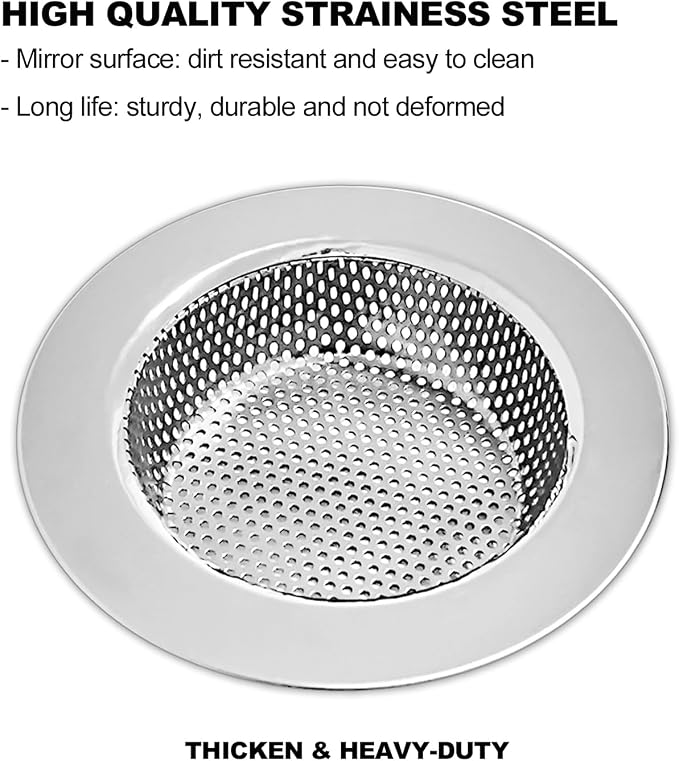 2PCS Kitchen Sink Drain Strainer/Catcher/Basket/Cover/Filter/Trap/Screen - Image 3