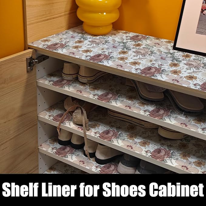 Floral Drawer Shelf Liners, 12IN x 20FT Non Adhesive and Strong Non-Slip - Image 7
