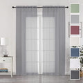 Chyhomenyc Extra Long Sheer Curtain Panels 96 Inches, Voile Top Dual Rod by Chyhomenyc