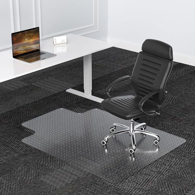 Large Chair Mat for Carpet, Easy Glide Plastic Carpet Floor Protector Mat for - Image 7