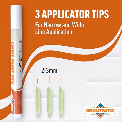 White Grout Paint Pen – Waterproof Tile Grout Colorant & Sealer Marker - Image 3