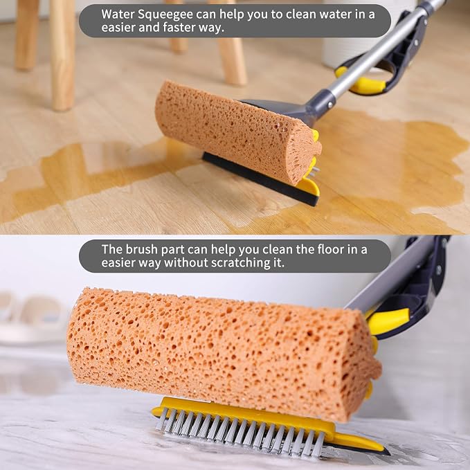 Yocada Sponge Mop Home Commercial Use Tile Floor Bathroom Garage Cleaning Total - Image 4