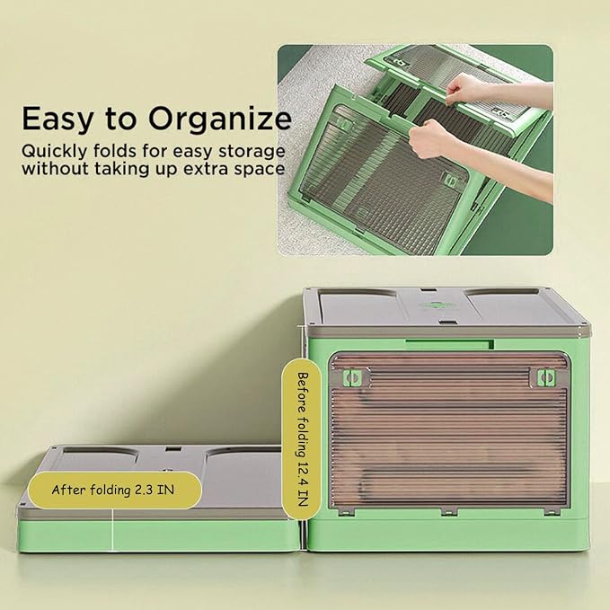 Collapsible Storage Bins with Lids, Closet Organizers, Dorm Room Essentials - Image 3