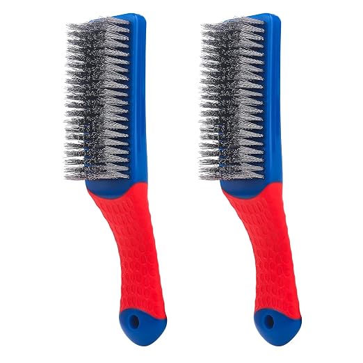 Wire Brushes 2 Pcs Steel Brushes Heavy Duty Carbon Steel and Stainless Steel - Image 2