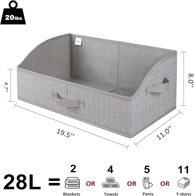 WUIKE Closet Organizers and Storage, Trapezoid Storage Bins, Fabric Closet Bins - Image 2