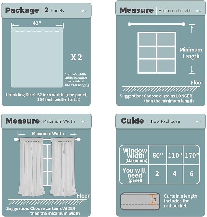 BGment Rod Pocket Blackout Curtains - Image 7