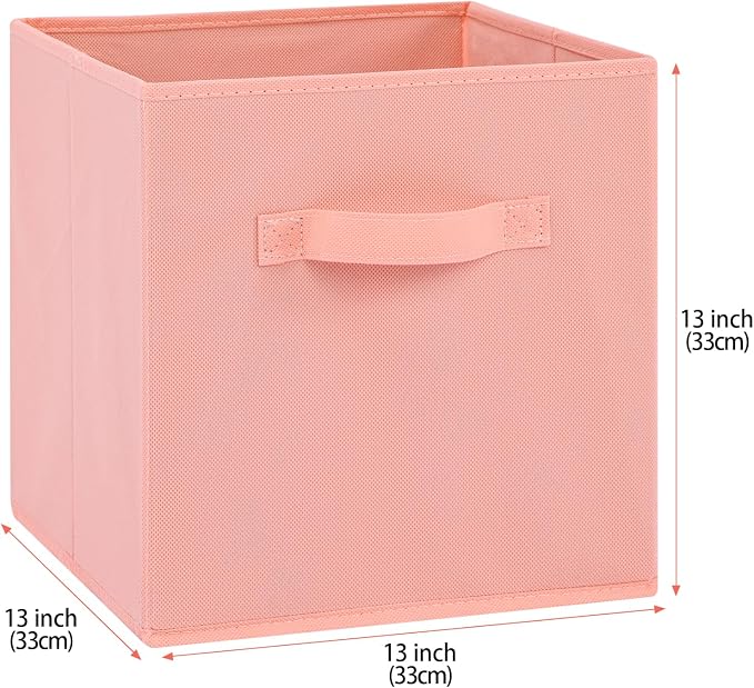 Stero 13x13x13 Inch Fabric Storage Bins 6 Pack Fun Colored Durable Storage Cubes - Image 2