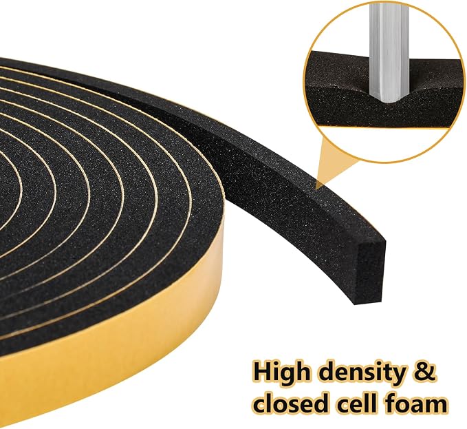 13Feet Weather Stripping Door Seal Strip, Strong Adhesive, Lightproof, - Image 5