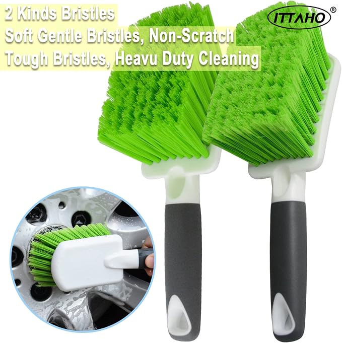 ITTAHO 2 Pack Car Wash Brush, Tire Brush - Image 5