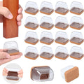 Ezprotekt 16 Pcs Rectangle Clear Silicone Chair Leg Floor Protectors by VisittheEzprotekt