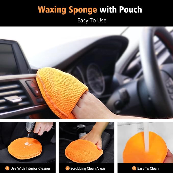 YeewayVeh 7PCS Car Interior Detailing Kit, Horse Hair Car Leather Brush - Image 7