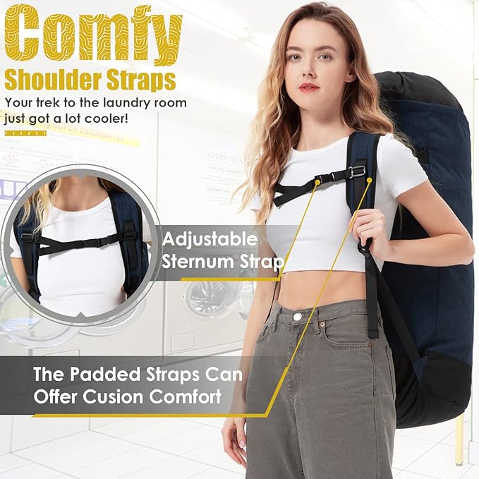 Laundry Bag for College, 115L Backpack Extra Large Heavy Duty, Gifts College - Image 4