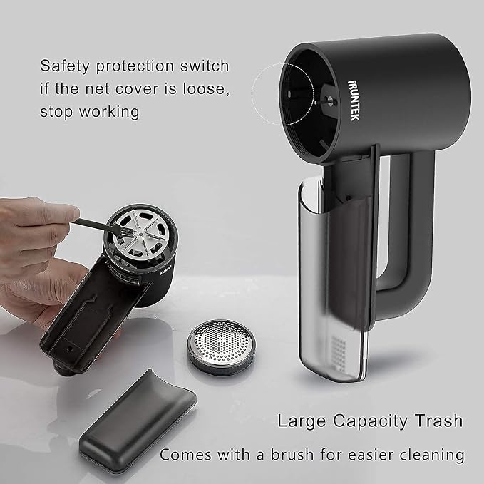 iRUNTEK Rechargeable Fabric Shaver & Lint Remover｜3-Speed Lint Shaver - Image 6