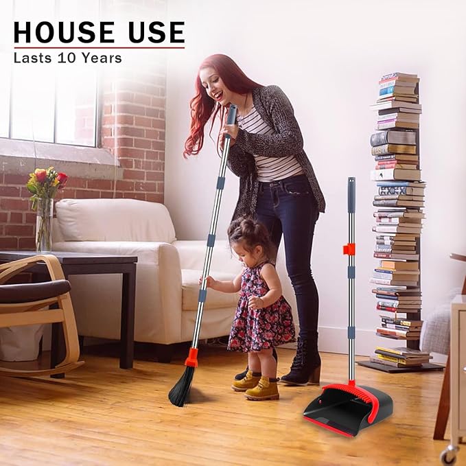 2-Pack is More economical，Broom and Dustpan， - Image 5