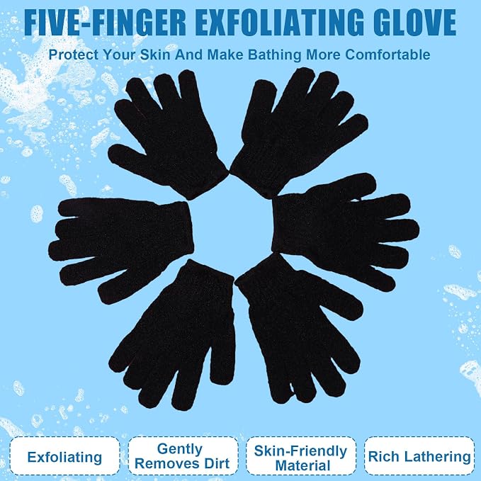 60Pcs Exfoliating Gloves Bulk, Exfoliating Body Scrubber Glove Exfoliator - Image 3