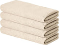 Artoid Mode 100% Cotton Beige Waffle Weave Kitchen Dish Cloths, 13x28 Inch by ArtoidMode