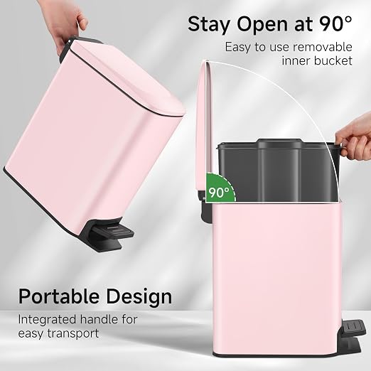 TIPGO Slim Bathroom Trash Can - Image 4