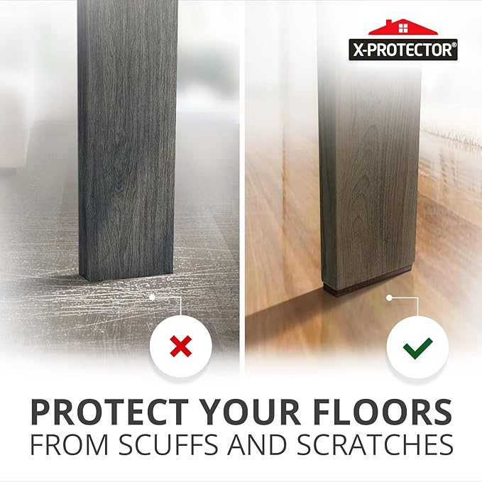 Non-Slip Furniture Grips: 8 Pcs Rubber Pads 1.5' x 5' by X-PROTECTOR Ideal - Image 5