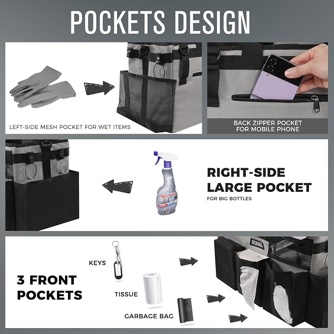 Wearable Cleaning Caddy Bag, Cleaning Caddy Supplies Organizer - Image 2