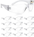 amoolo Clear Safety Glasses Bulk of 48, Protective Eyewear by amoolo