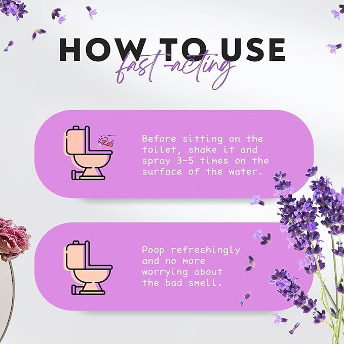 Clean-n-Fresh Toilet Spray for Poop, Lavender 6.8 Fl.Oz, Air Freshener Bathroom - Image 3
