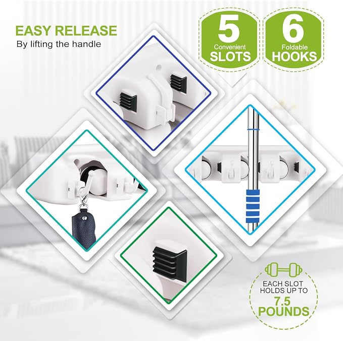 LETMY Broom Holder Wall Mount - Image 4