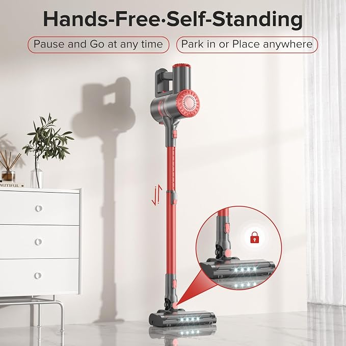 Cordless Vacuum Cleaner with Self-Standing, Powerful Stick Vacuum Cleaners - Image 2