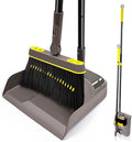 JEHONN Broom with Dustpan Combo Set, Long Handle Lightweight 180 Degree by JEHONN
