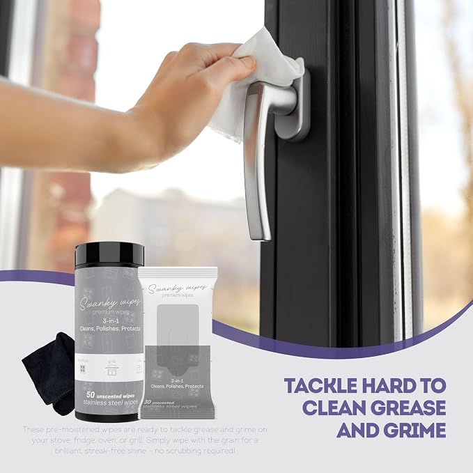 Swanky Stainless Steel Cleaner Wipes Bundle - Image 4