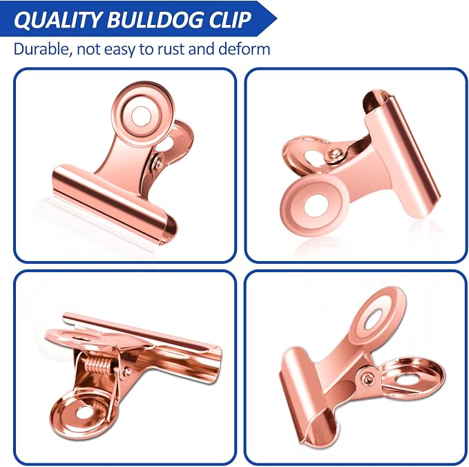 30 Pack Small Bull Clips 0.87 Inch Mini Metal Hinge Clips Binder Paper Hinge - Image 4