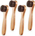 4 Pcs Horsehair Shine Shoes Brush Kit Polish Dauber Applicators Cleaning by ZJoey
