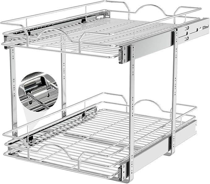 OCG 2 Tier Pull Out Cabinet Organizer, Pull Out Drawers by OCG