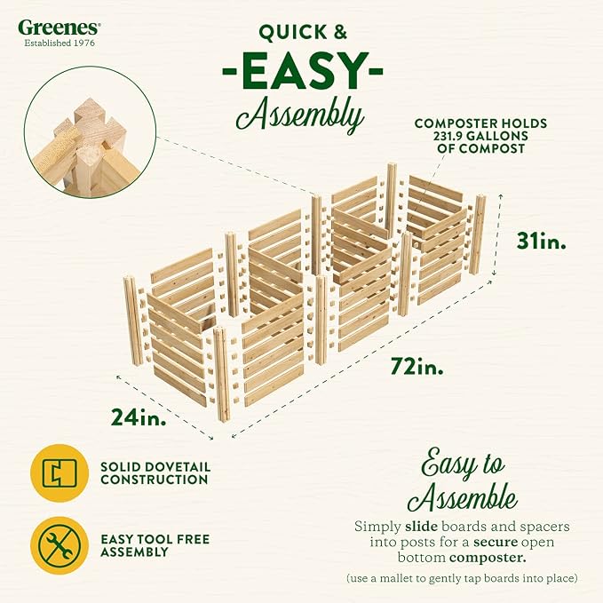 Greenes Fence Cedar Wood Composter - Image 3