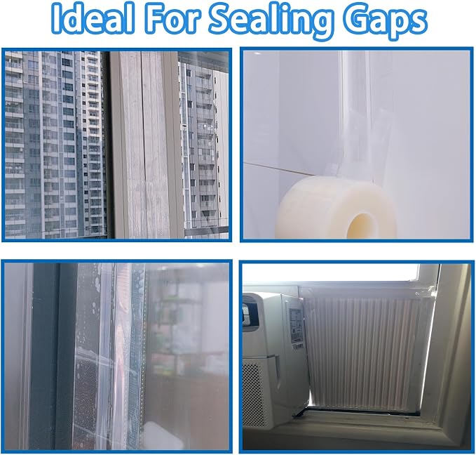 Transparent Window Weather Sealing Tape, Winter Window Seal Kit - Image 4