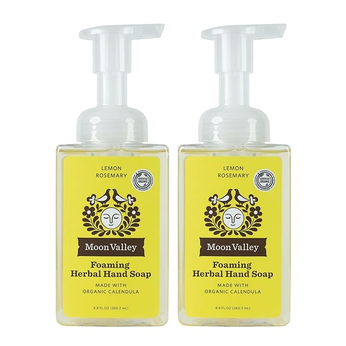 Moon Valley Herbal Foaming Hand Soap, Lemon Rosemary Two Pack, Recyclable Bottle by MoonValleyOrganics