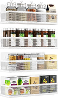 Spice Rack Wall Mount, 4 Pack Wall Spice Rack & Hanging Storage Baskets by Umomi