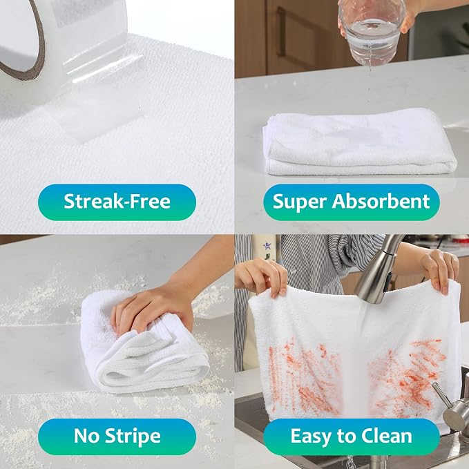 Newwiee 3 Pcs Extra Large Microfiber Cleaning Cloth 30" x 20" Washable Reusable - Image 5