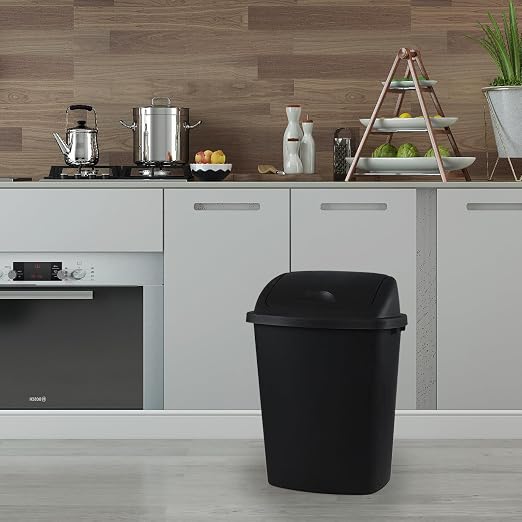 10 Gallon Plastic Swing Top Trash Cans - Image 5