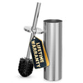 Stylish Stainless Steel Toilet Brush and Holder Set by Novsix