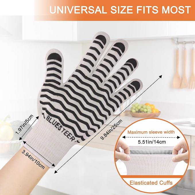 Oven Gloves 932°F Heat Resistant Oven Mitts - Image 5