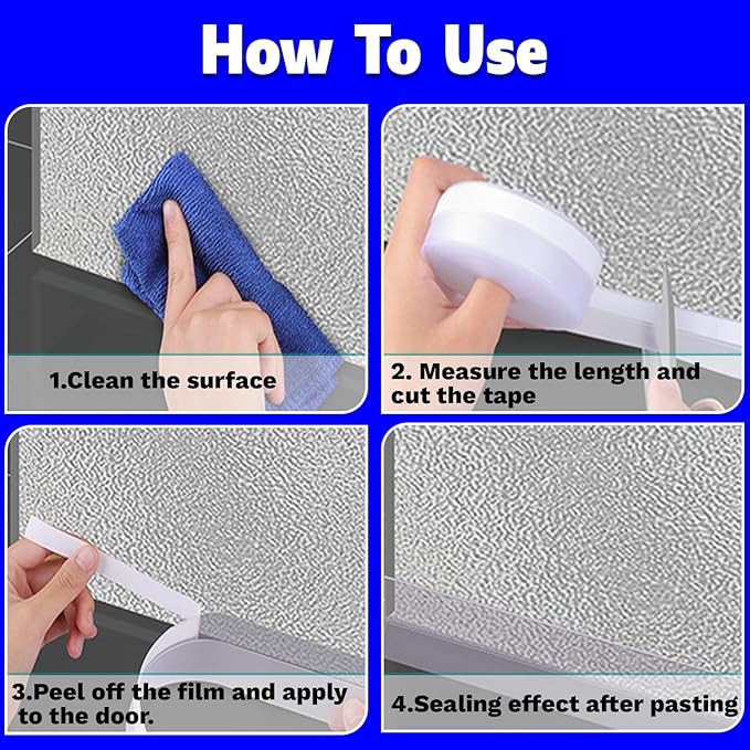 Weather Stripping Door Seal Strip 33 Feet Strip Bottom Draft Insulation Stopper - Image 5